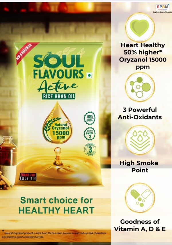 Soul Flavours Active Rice Bran Oil (Pouch) - Image 3